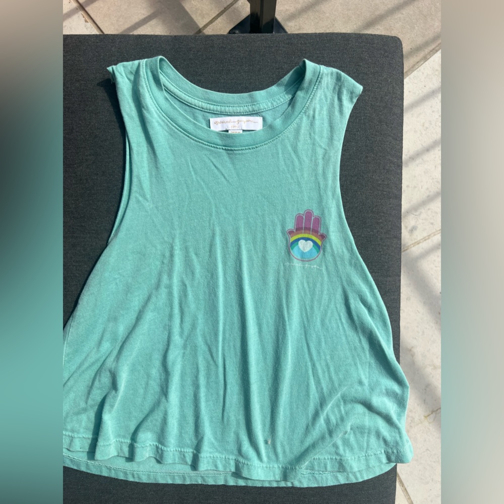 RARE teal spiritual gangster tank